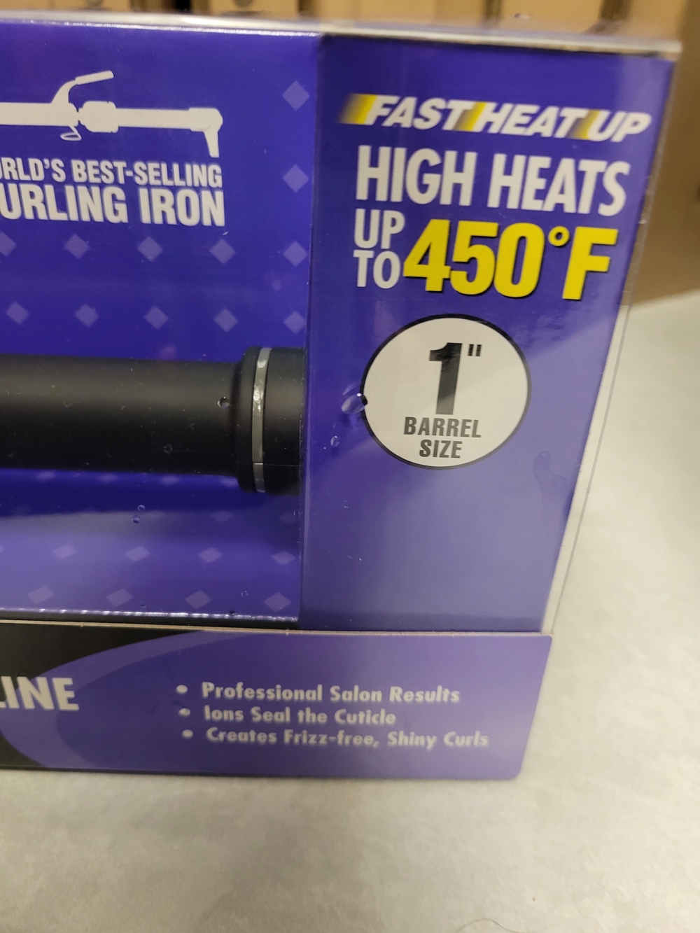 1" Hot Tools Purple Salon Curling Iron - Picture 2 of 4